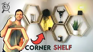 Hexagon Shelves (How to Make DIY Hexagon / Honeycomb Shelves + CORNER shelf)