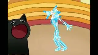 pop cartoon cat vs boss ice siren head