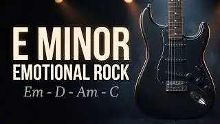 E Minor Emotional Rock Backing Track | 80 BPM