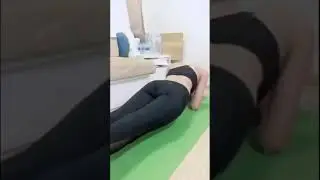 Beautiful Thai transgender doing exercise in black leggings