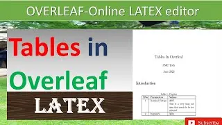 How to insert tables in overleaf l Add tables in Latex.