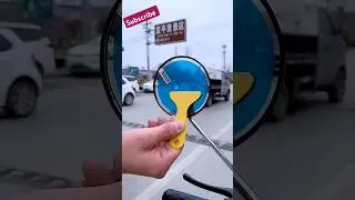 use this transparent sticker for side mirror #shorts #rain