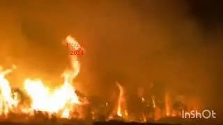 حريق كبير في حي المطار بالمدينة وفرق الإطفاء تحاول السيطرة عليه