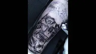 Как набивают реалистичное тату череп? | Skull and Death Tattoo | @SuvorovTattoo
