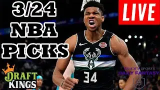 🔴LIVE - DRAFTKINGS & YAHOO NBA PICKS | THURSDAY 3/24/22 | NBA DFS PICKS
