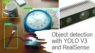 Object detection with YOLO V3 and Realsense camera