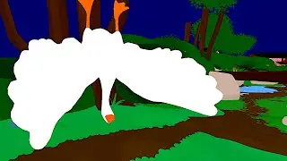 Giant Goose T-Poses Upside-Down to Establish Dominance [Untitled Goose Game Baby Mode]