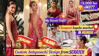 Custom Sabyasachi Design for My Diwali Outfit from Scratch 😱 in Rs. 8,000 | Sarah Sarosh