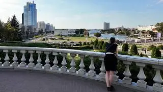 Walking the streets of Minsk, Belarus (POV Walk)