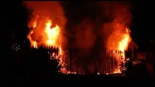 Hecke fängt an Silvester Feuer