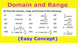 Find the Domain and Range of trigonometric functions | part 2