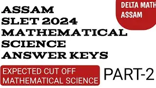 NE Slet 2024 Expected CutOff for Mathematical Science & Remaining 10 Question Answer Keys