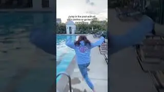 Jump in the pool or go back in dating apps 👀💀 #shorts