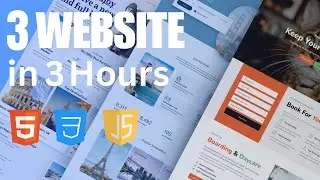 3 Website in 3 Hours Using HTML CSS & JavaScript With Source Code | Step By Step Tutorial