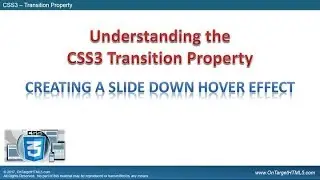 CSS-3102 - CSS3 Transition Property – Slide Down Hover Effect