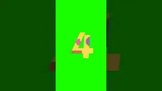 Countdown numbers from 10-1 funny 3d effect text with sound#4 #shorts #short #animation #greenscreen