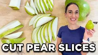 How to Cut a Pear into Slices for the School Lunchbox