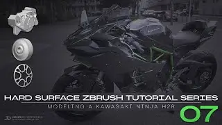 Hard Surface ZBrush Tutorial Series // Modeling A Kawasaki Ninja H2R // 07