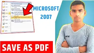 How to Save a Word document As PDF (MS Word 2007,DOC to PDF) 