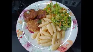 Куриные  котлеты . Мой  обед .