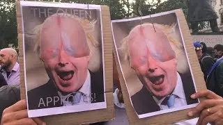 'Stop the Coup' Protest against Suspension of Parliament Westminster London