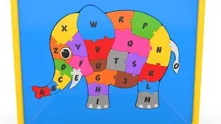 Learn Alphabet with Elephant Puzzle - ABC Songs for Children