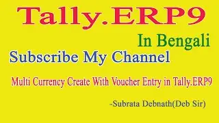 How to Create Multi Currency In Tally.ERP9? || Create Currency in Tally || Muti Currency ||