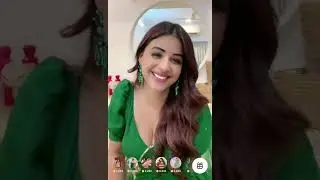 tango live muslim girl in green saree 💚🧡♥️