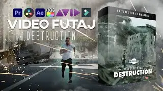 Video futaj Destruction Pack yer qimirlashi, binolar qulashi, mashinalar halokati premiere pro, afte
