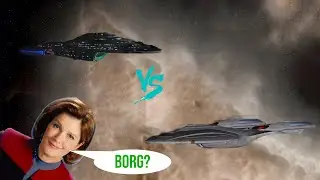 BORG VOYAGER vs ENTERPRISE G | Star Trek Ship Battles - Bridge Commander