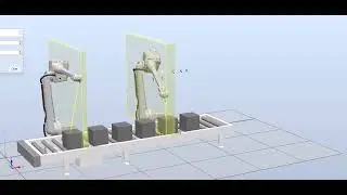 RobotStudio 3 21 1 2 Robots working collaboratively.