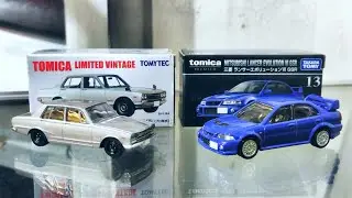 UNBOXING TOMICA LIMITED VINTAGE NISSAN SKYLINE 2000GT & MITSUBISHI LANCER EVO VI❗️[ No Talking ]