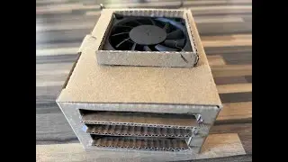 To make a cardboard air conditioner,