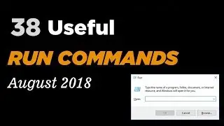 Essential 38 Run Commands for Windows 10