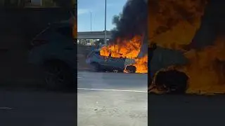 Car Blowing Up In Fire!