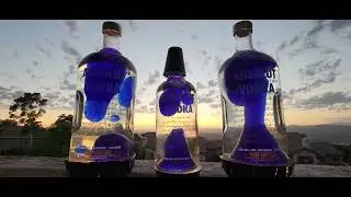 Absolut Vodka Lava Lamp Trio at Sunset