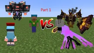 Choose Boss To Fight Opponent's Boss - AME Vs RecyclingTiger  - Minecraft Boss Battle Part 1