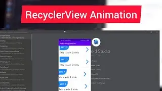 RecyclerView Item Animation in Android Java | RecyclerView Animation With Library | Ganesh JDev