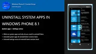 How to Uninstall system apps in Windows phone 8.1