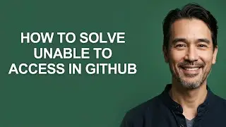 How to Solve Unable to Access In Github - KevinHowTo