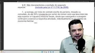 Segurado especial  - O proprietário deixa de ser - Aula 01