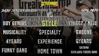 【SW2】MATCHBATTLE :  BABY STREETBEAST aka BABY KROW vs GIRLMIJO aka GIRL TWIGGZ March 23, 2019