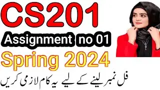 CS201 Assignment No 1 Spring 2024 100% Correct Complete Solution By Learning With Happy Mood