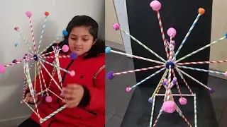 London Eye with cardboard straw school project