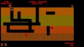 Playing DigDug on emulated IBM Model 5150 on PCEM