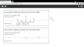 Using a segment's midpoint and endpoint to find the other endpoint