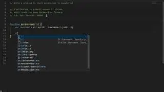 Palindrome in JavaScript Video