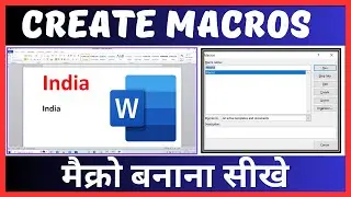 Macros Command in Microsoft Word in Hindi Language | Macros in Word