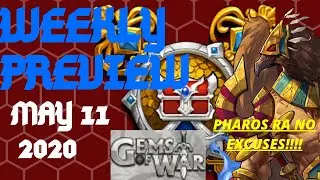 WEEKLY PREVIEW May 11th 2020 | Gems of War Soulforge PHAROS RA World Event VAULT