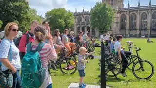 Electricity Generation using Bicycle | Green Energy|  Open Cinema | bristol | cathederal